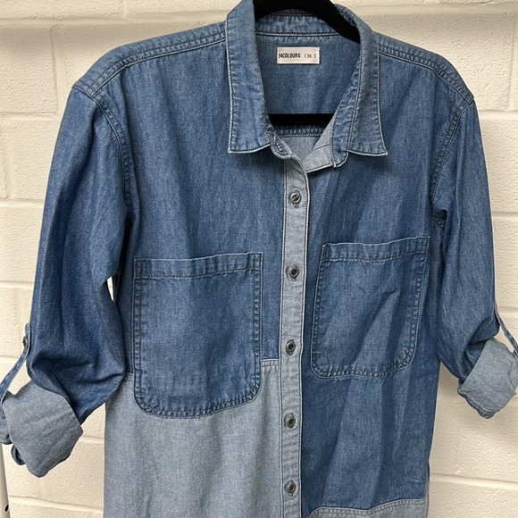 Longline denim button down - Picture 2 of 6